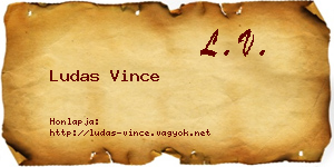Ludas Vince névjegykártya